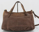 Furla Croco Leather &suede 2 way Bag