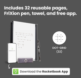 Rocketbook Erasable, Reusable Wirebound Notebook, Letter Size