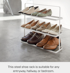 YAMAZAKI home 2480 Tower Shoe Rack, Wide, White