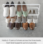 YAMAZAKI home 2480 Tower Shoe Rack, Wide, White