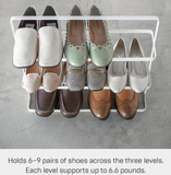 YAMAZAKI home 2480 Tower Shoe Rack, Wide, White