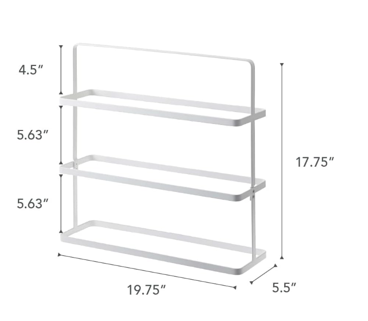 YAMAZAKI home 2480 Tower Shoe Rack, Wide, White