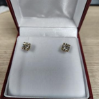 Stud Diamond Earrings 750YG 2.7GM