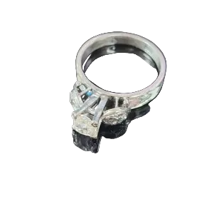 750WG Diamond Ring Four Prong Setting 3.7G Main image