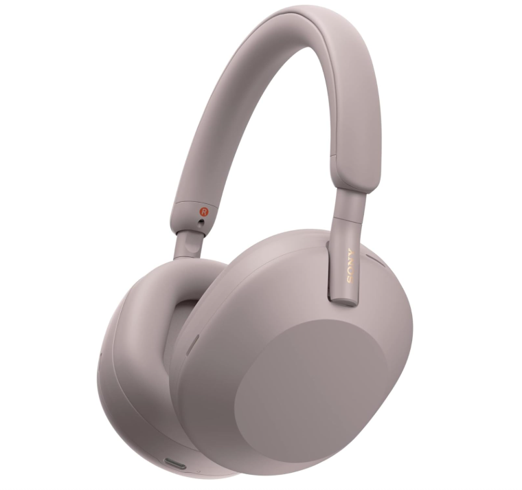 Sony WH-1000XM5 Noise Cancelling Wireless Over-Ear Headphones, Bluetooth, Clear Call Quality, Hi-Res, Up to 30hr Battery Life, Quick Charge, Alexa and Google Assistant, iOS and Android - Pink Main image