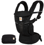 Ergobaby Omni Breeze Carrier for Newborns, from Birth to 20.4 kg, 4 Positions, SoftFlex Mesh, Ergonomic Baby Front-Inward and Back Carry Position, Onyx Black