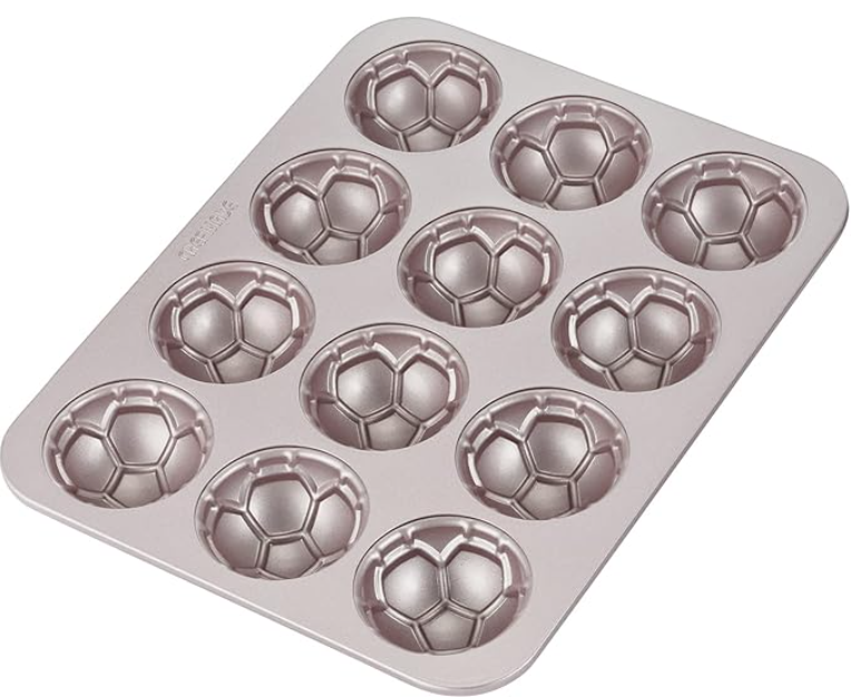 CHEFMADE WK9837 12 Cup Non-Stick Soccer Cake Pan Main image