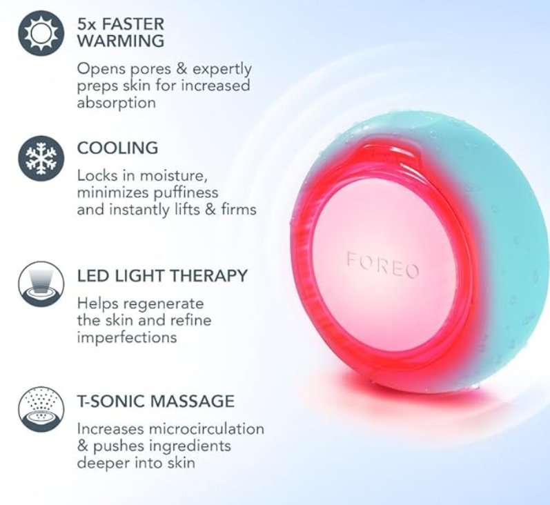 FOREO UFO 2 Supercharged Face Mask | Full LED Spectrum & Red Light Therapy for Face | Warming | | Face Moisturizer | Dark Spot & Acne Scar Treatment for Face | Anti Aging | Nourishing