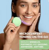 FOREO BEAR 2 go - Travel-friendly Toning Microcurrent Facial Device - For Fine Lines & Wrinkles - Anti Aging - Face Sculpting - Instant Full Face Lift - Compact Skin Care Tools - Pistachio