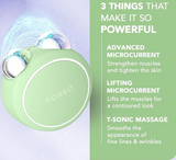 FOREO BEAR 2 go - Travel-friendly Toning Microcurrent Facial Device - For Fine Lines & Wrinkles - Anti Aging - Face Sculpting - Instant Full Face Lift - Compact Skin Care Tools - Pistachio