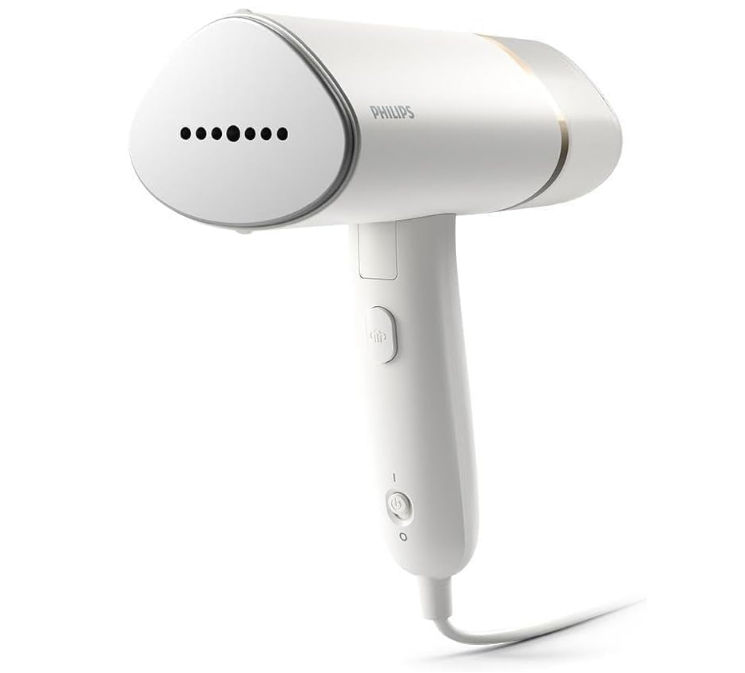 Philips 3000 Series STH3020/16 - Handheld Steamer, Compact and Foldable, 1000W Power, Up to 20g/min Steam, Ready in 30 Seconds, Safe for All Fabrics, No Ironing Board Needed