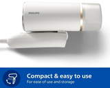 Philips 3000 Series STH3020/16 - Handheld Steamer, Compact and Foldable, 1000W Power, Up to 20g/min Steam, Ready in 30 Seconds, Safe for All Fabrics, No Ironing Board Needed