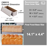 CHEFMADE CM6010 Non-Stick Corrugated Loaf Pan with Cover, 1200g