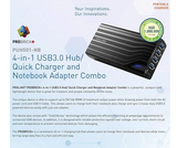 PROLiNK [Charge 4 heavy-duty USB powered devices] Prolink PROBRICK 80W Quick Charger USB3.0 4-Port Hub with Notebook Adapter Car Charger Combo(PUH501-NB-BLK),black,HUB-501NB-BLK