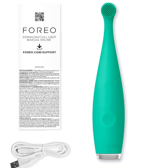 FOREO ISSA baby Kiwi Green 0-4 Electric Sonic Toothbrush, 100% Medical-grade Silicone Bristles for Baby Teeth & Gums, No Detachable Parts, 240 Uses/Charge, FDA Approved Secondary image