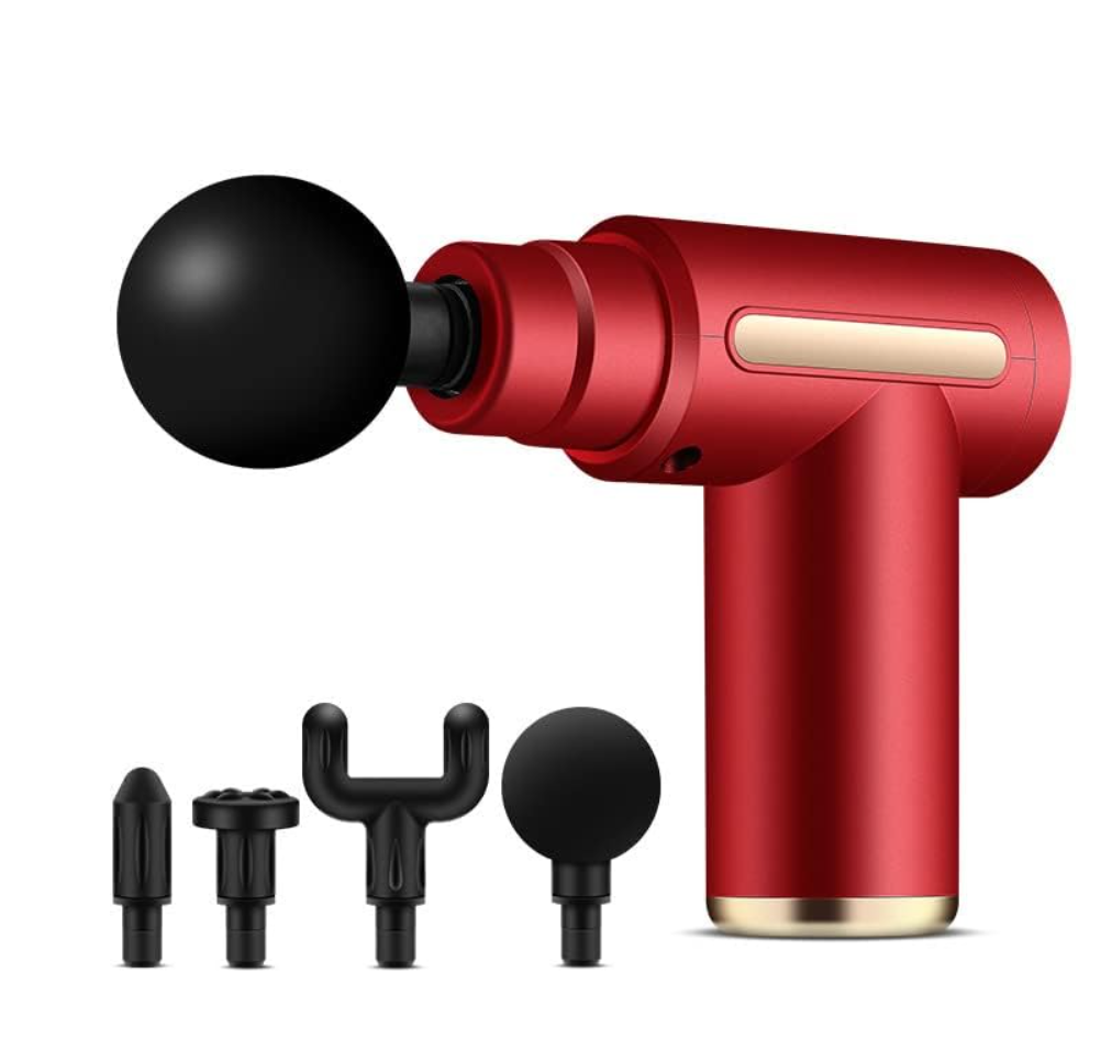 Massage Gun Deep Tissue Percussion Muscle Massager for Pain Relief, Handheld Percussive Therapy Fascia Gun for Athletes, Red