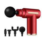 Massage Gun Deep Tissue Percussion Muscle Massager for Pain Relief, Handheld Percussive Therapy Fascia Gun for Athletes, Red