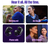 Bose Ultra Open Earbuds with OpenAudio Technology, Open Ear Wireless Earbuds, Up to 48 Hours of Battery Life, Black