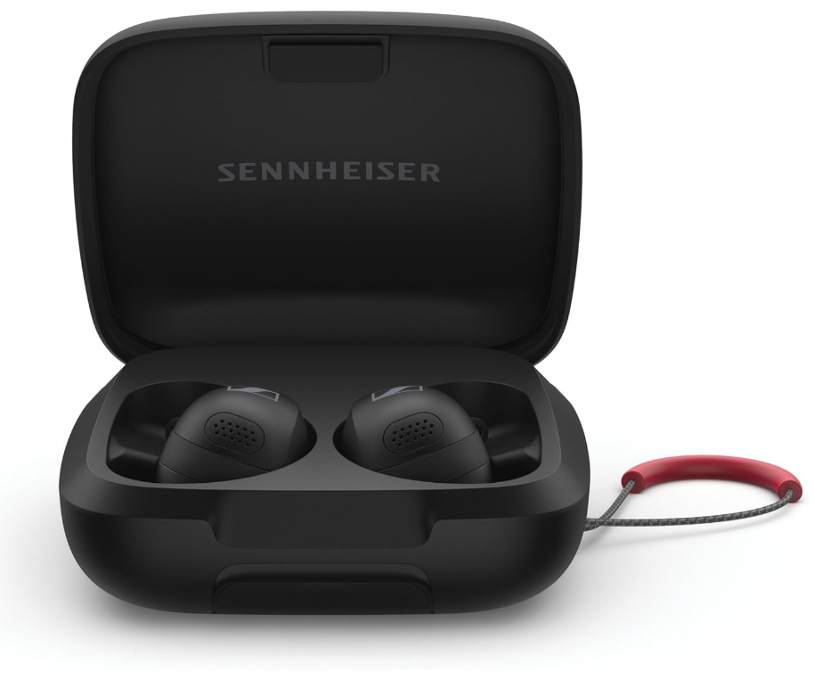 Sennheiser MOMENTUM Sport earbuds (Black) - Adaptive Active Noise Cancellation (ANC), Heart rate & body temperature tracking, Connects with fitness apps & devices Main image