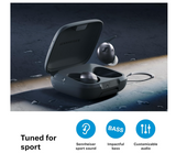 Sennheiser MOMENTUM Sport earbuds (Black) - Adaptive Active Noise Cancellation (ANC), Heart rate & body temperature tracking, Connects with fitness apps & devices