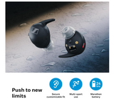 Sennheiser MOMENTUM Sport earbuds (Black) - Adaptive Active Noise Cancellation (ANC), Heart rate & body temperature tracking, Connects with fitness apps & devices