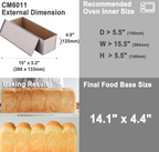 CHEFMADE CM6011 Non-Stick Loaf Pan with Cover, 1200g