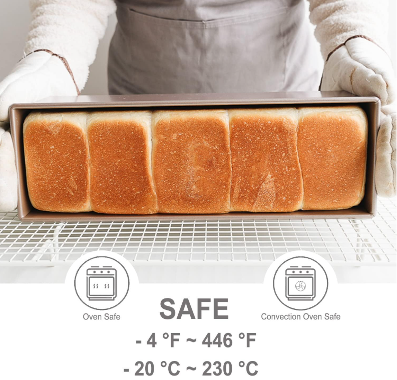 CHEFMADE CM6011 Non-Stick Loaf Pan with Cover, 1200g