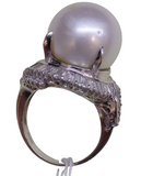 South Sea Pearl Diamond Ring