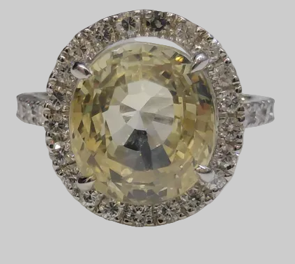 Yellow Sapphire Diamond Ring Main image