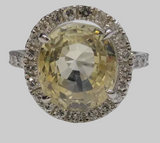 Yellow Sapphire Diamond Ring
