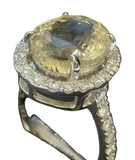 Yellow Sapphire Diamond Ring