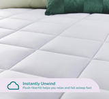 Sleep Innovations Dual Layer 4 Inch Memory Foam Mattress Topper, King Size, Ultra Soft Support, 3 Inch Cooling Gel Memory Foam Plus 1 Inch Fluffy Pillow Top Cover
