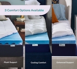 Sleep Innovations Dual Layer 4 Inch Memory Foam Mattress Topper, King Size, Ultra Soft Support, 3 Inch Cooling Gel Memory Foam Plus 1 Inch Fluffy Pillow Top Cover