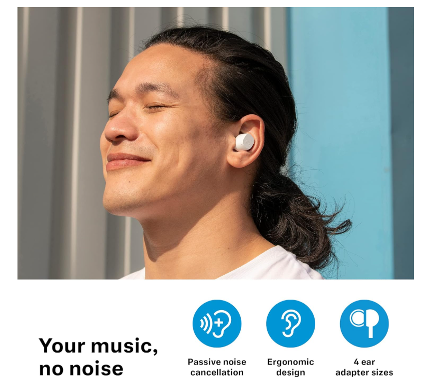 Sennheiser CX True Wireless Earbuds - Bluetooth In-Ear Headphones with Passive Noise Cancellation, Customizable Touch Controls, Bass Boost, IPX4 and 27-hour Battery Life - White Secondary image