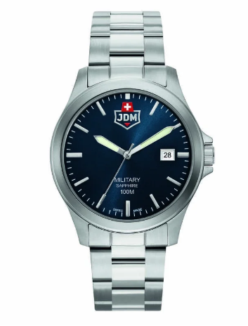 JDM Swiss Mens Watch Stainless Steel Blue Silver ALPHA II JDMWG00503 Main image