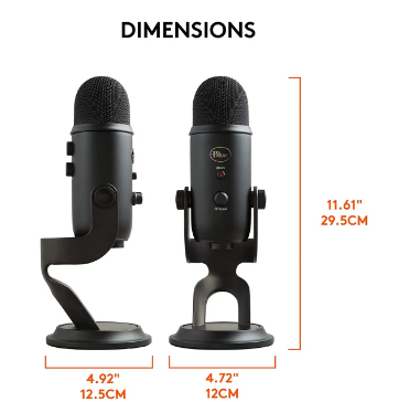 Logitech Blue Yeti Multi-Pattern USB Microphone - Blackout – Cash