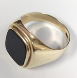 585YG Onyx Black Stone Ring Men 6.3GM
