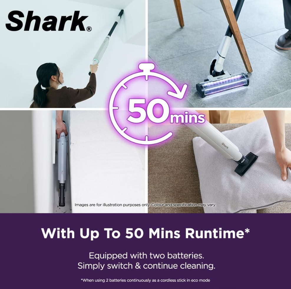 Shark EvoPower Neo Cordless Stick Vacuum Cleaner, Ivory, LC200SMIV