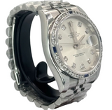 Rolex 116234-Men Djust Silv D10 Cust Sapp4-Dia Bez 36MM