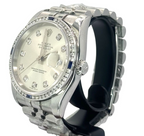 Rolex 116234-Men Djust Silv D10 Cust Sapp4-Dia Bez 36MM