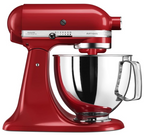 KitchenAid 144279 5KSM125 EER Artisan Food Processor with 5KSM125EER Basic Equipment, Empire Red, Aluminium, 300 W, 4.8 liters