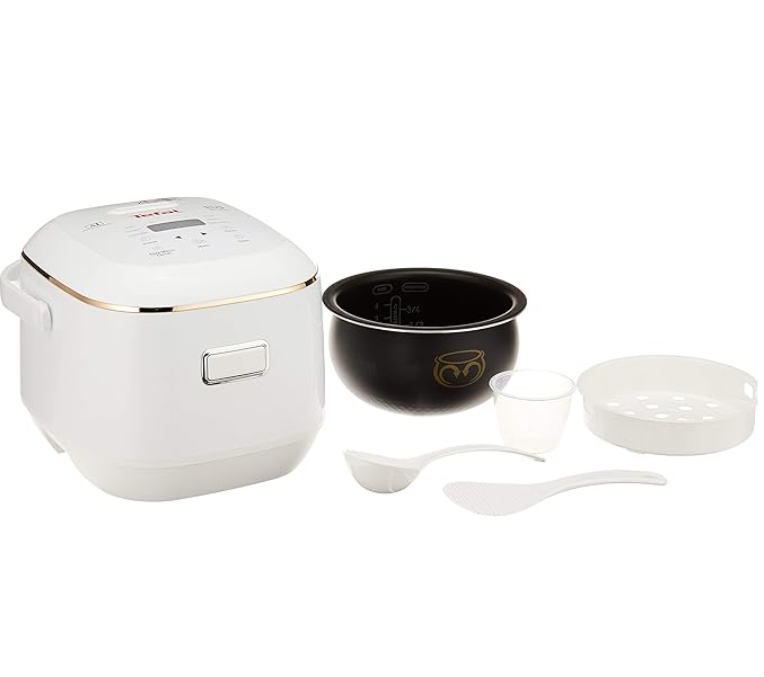 Tefal Rice Mate RK6011 - Mini Rice Cooker, 350W, Nonstick Inner Bowl Coating, Suitable for Small Families, 0.7L, 8 cooking programs, White