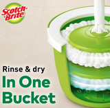 3M™ Scotch-Brite™ Compact And Lightweight Single Bucket Microfiber Spin Mop Set