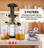 Tefal Juice n Clean ZC420E - 0.8L, 150W, 4 speed settings + reverse, Black