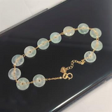 750YG Jade Coins Bracelet 5.1GM