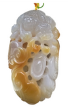 Jade Like Carved Chinese Dragon Pendant