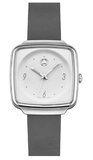 Mercedes Benz Modern White Anthracite Black Stainless Steel Calfskin Womens Watch