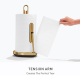 Simplehuman Tension Arm Paper Towel Holder, Brass Stainless Steel
