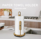 Simplehuman Tension Arm Paper Towel Holder, Brass Stainless Steel
