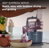 Kenwood MultiPro Go FDP22.130GY, Food Processor for Chopping, Slicing, Grating, Pureeing and Kneading Dough, with Express Serve, 1.3L Bowl, Knife Blade, 4mm Slicing/Grating Disk, 650 W, Storm Blue